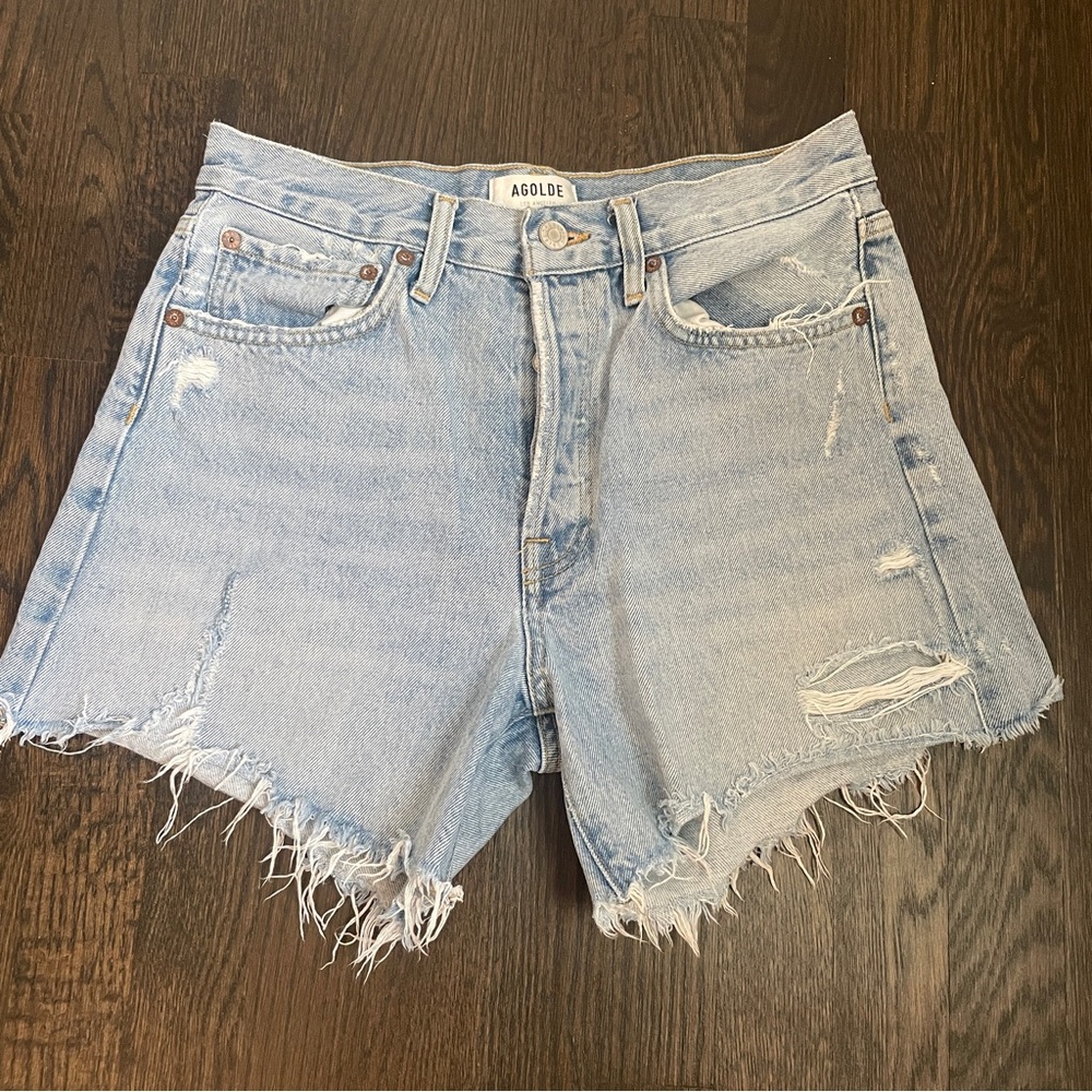 Agolde Parker Long Denim Short Sz 26